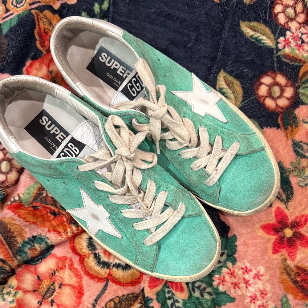 Golden Goose Mint Sneakers with White Star 37